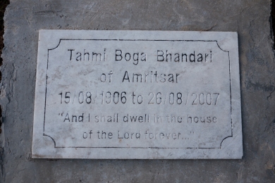 Gravestone in the cemetery of the Church of St John in the Wilderness, McLeodganj, Dharamshala, India. Photo by Angus McDonald