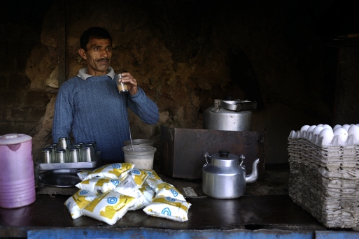 Indian chai wala or tea seller
