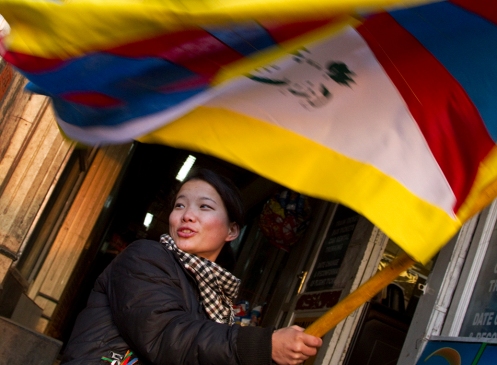 Candlelight vigil for Tibetans who have self-immolated or been injured or killed in protests against Chinese rule. Photo by Angus McDonald